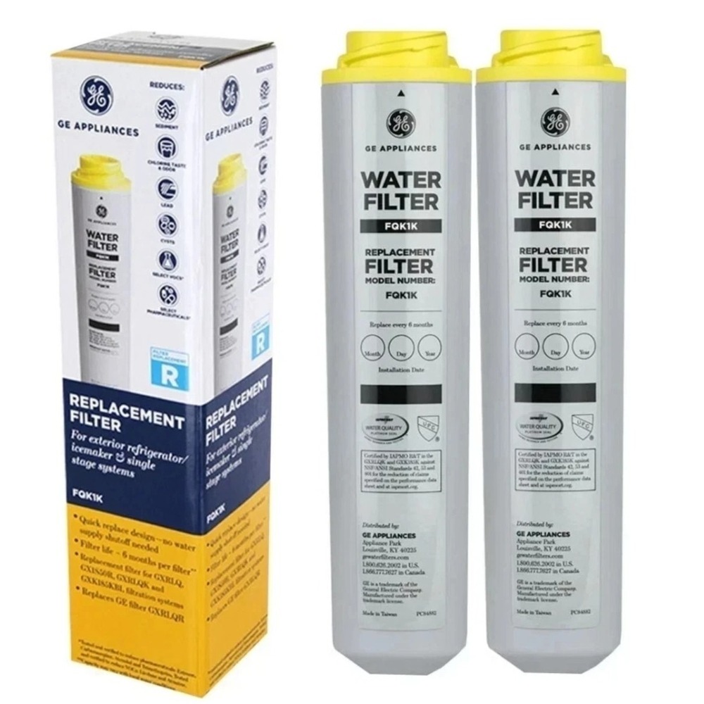 3 Pack GE FQK1K Under Sink Refrigerator Replacement Water Filter Cartridge USA